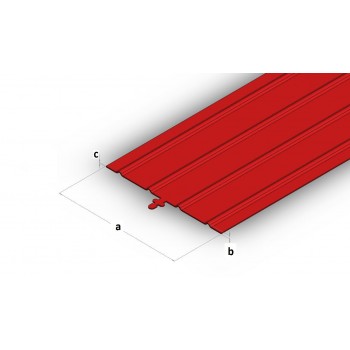 OST DEKAB KD150/2 … deska zákrytová PVC rudá 1000x150x2mm