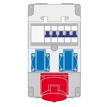 Z52.210DX … zás. kombinace 2x16A/230V; 1x16A/400V, prázdná