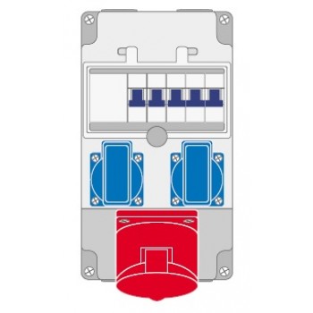 Z52.201DY … zás. kombinace 2x16A/230V; 1x32A/400V, jištěná