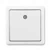ABB tlačítkový ovládač zapínací, řazení 1/0; Classic; jasně bílá