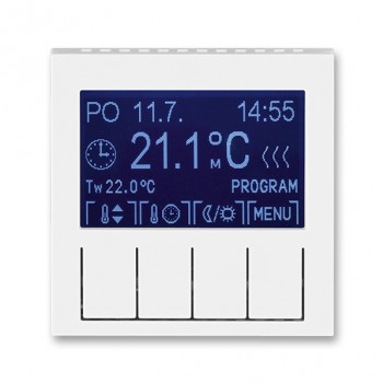 ABB Termostat univerzální programovatelný; Levit; bílá/bílá