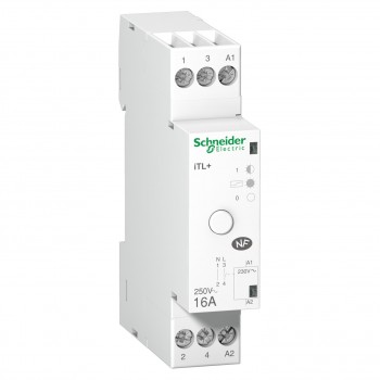 SE A9C15032 … impulsní relé iTL+1PN-1Z, 16A, 230V AC 50Hz