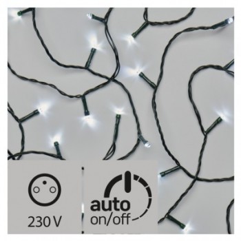 EMS D4AC06 … LED-500 50M DL IP44 …500 LED dekorační světelný řetěz 50m IP44 CW bílý,timer, 5m přívod