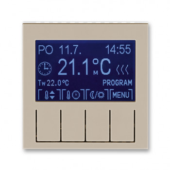 ABB Termostat univerzální programovatelný; Levit; macchiato/bílá