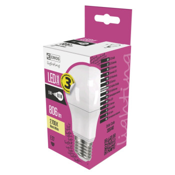 EMS LED žárovka Classic A60 / E27 / 10,7 W (75 W) / 1 060 lm / denní bílá